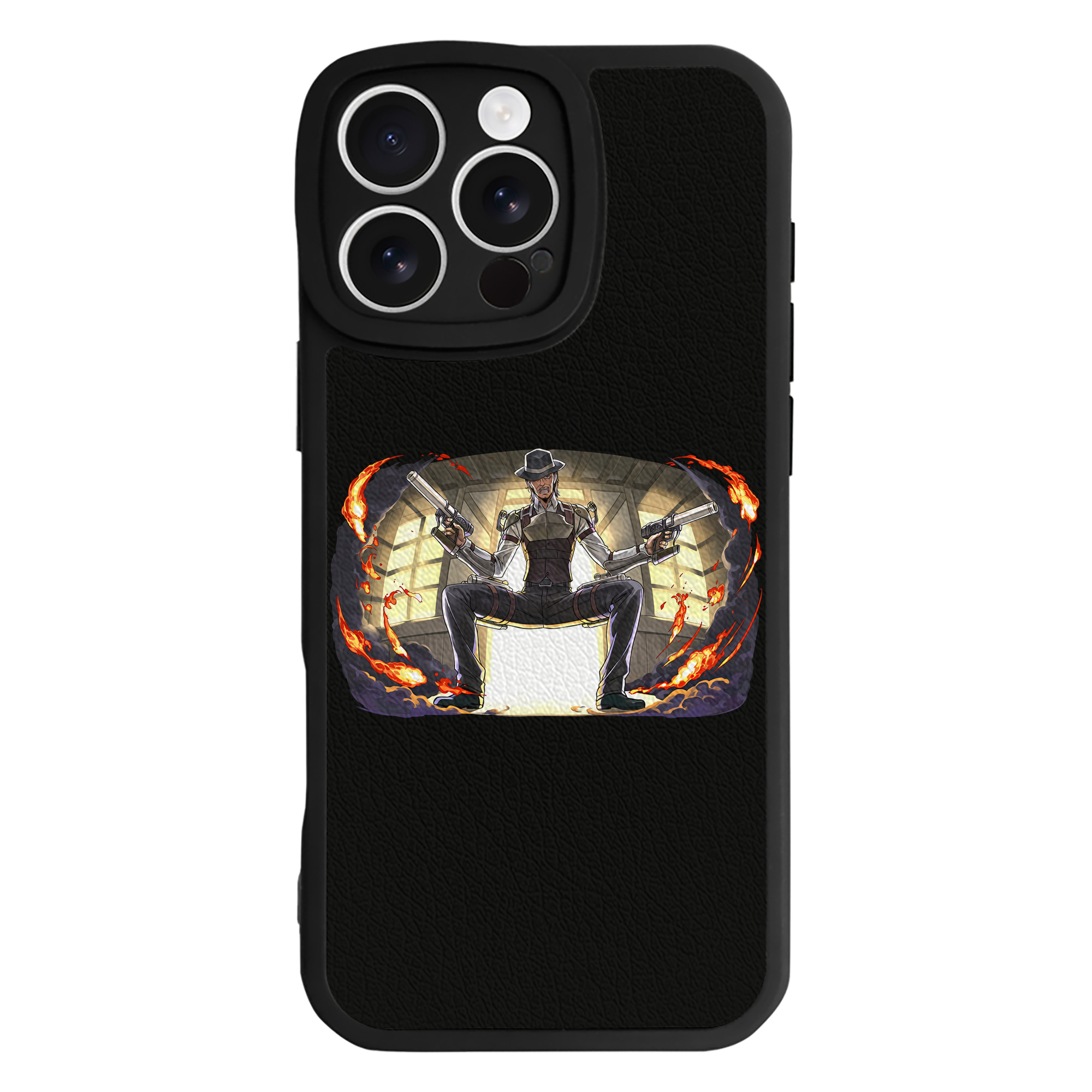 （画像用） 進撃の巨人 ケニー·アッカーマン Attack on Titan Kenny Ackerman 【iPhone 16シリーズ対応】シリコンスマホケース（レザー調） 材質：シリコン